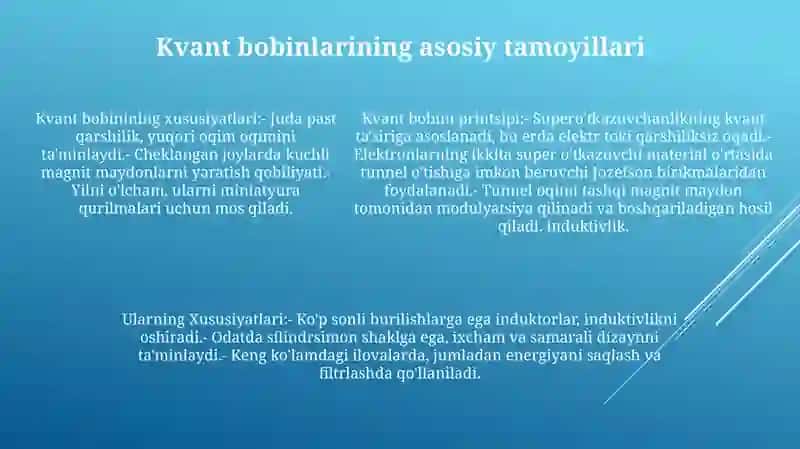 Kvant O'Ralar Va Ularning Xususiyatlari 4