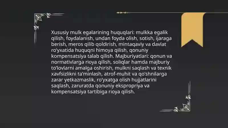 Xususiy mulk 4