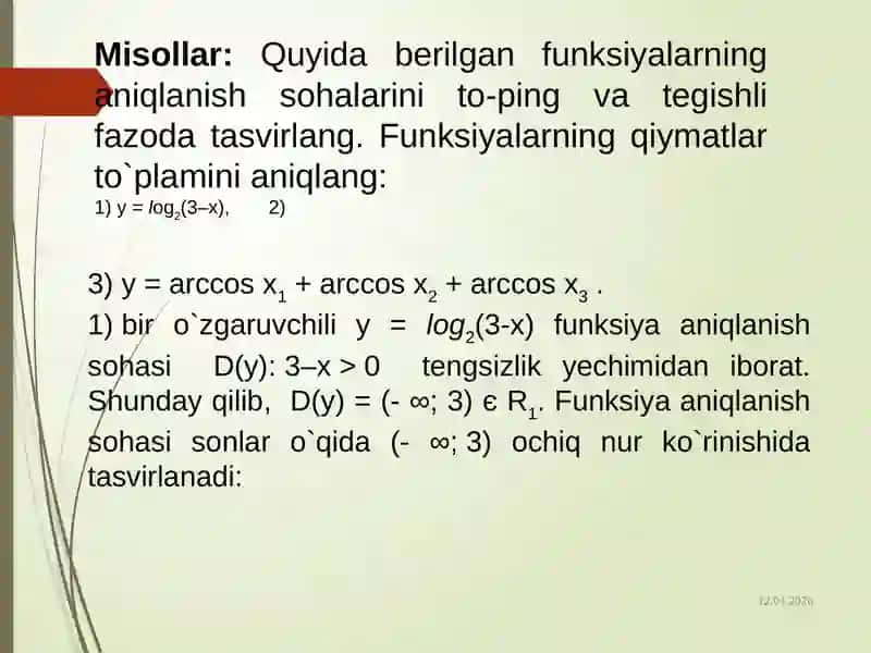 Bir va ko`p o`zgaruvchili funksiya 4