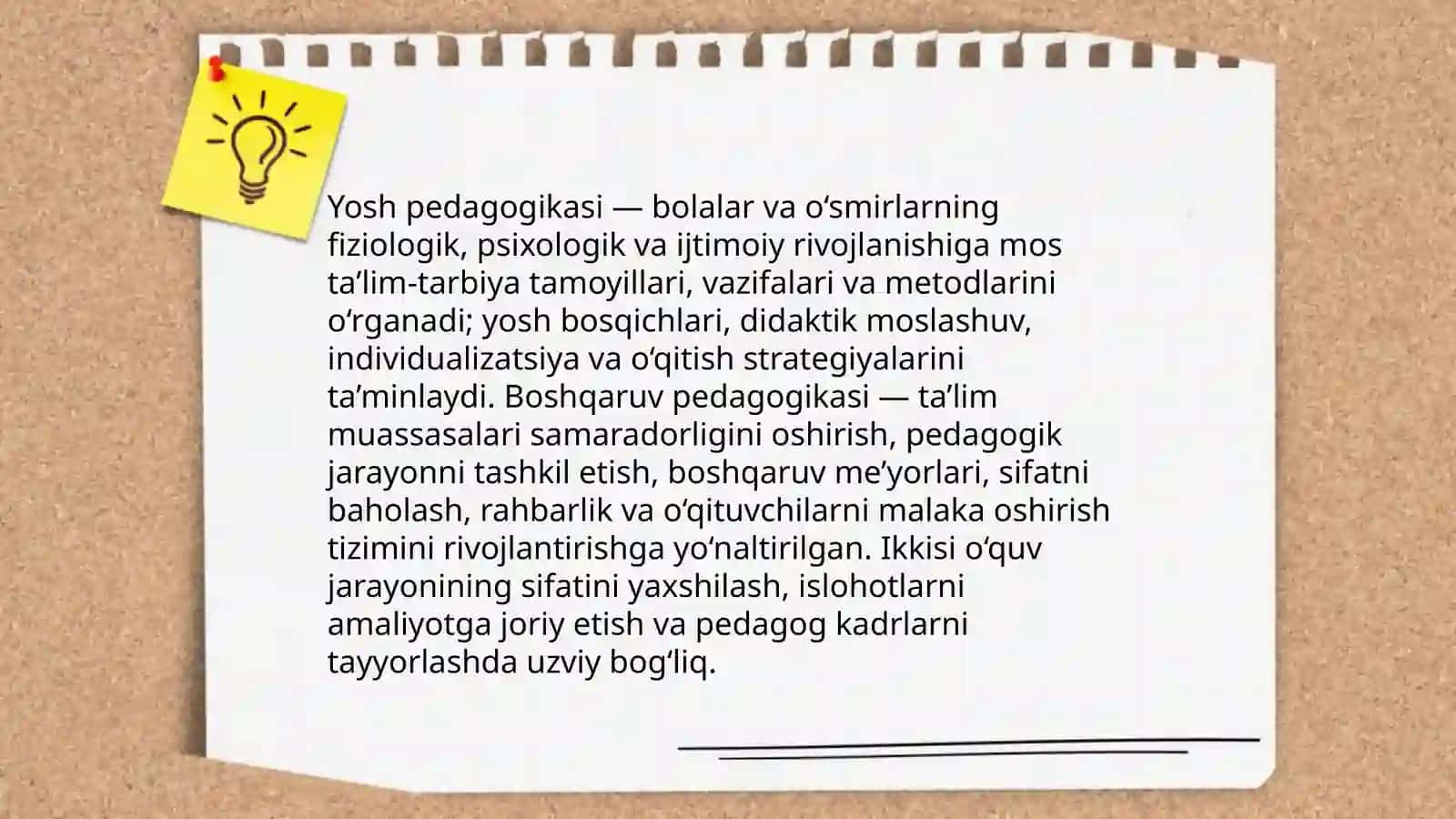 Pedagogika modulining tarmoqlari 4
