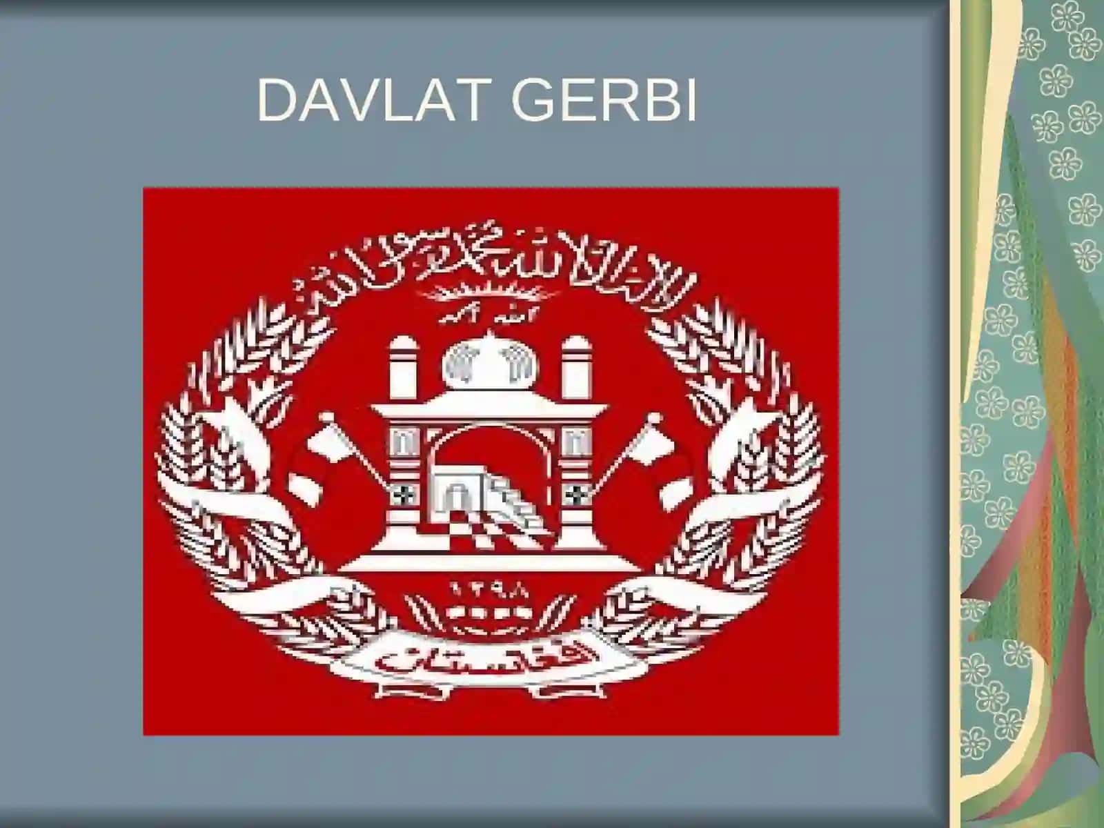 Afgʻoniston Davlat gerbi 4