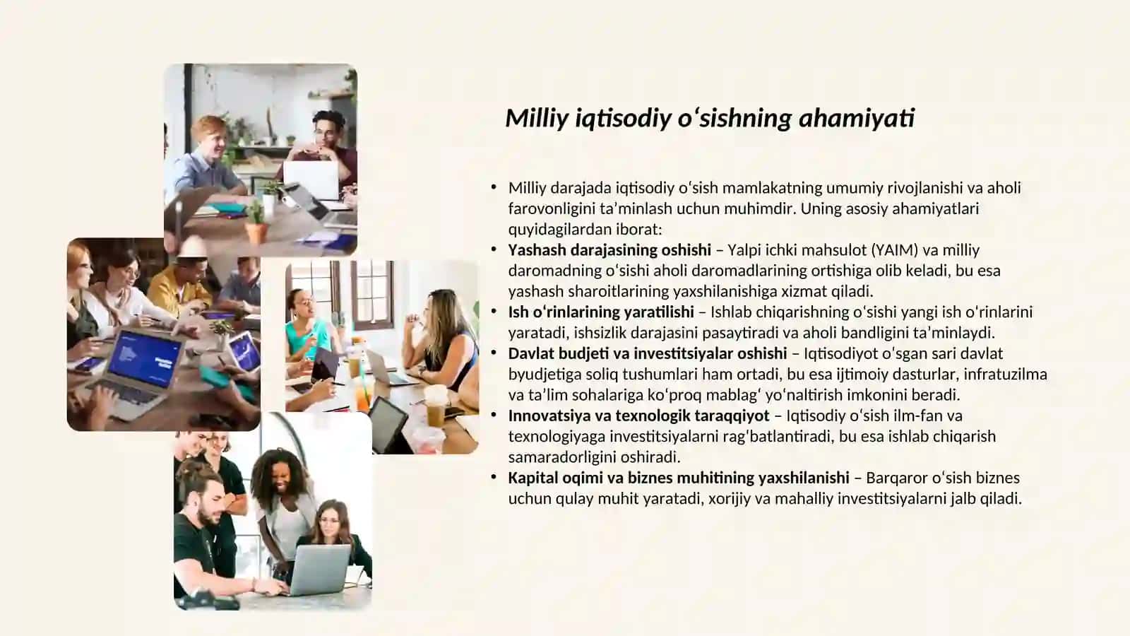 Milliy va global iqtisodiy o'sish 4