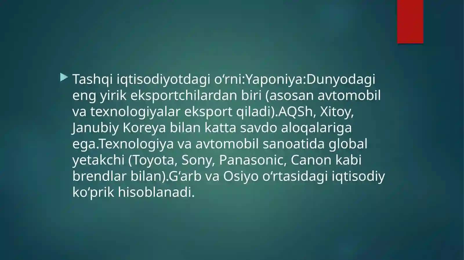 Yaponiya davlatining MAKRO IQTISODIYOTI 4