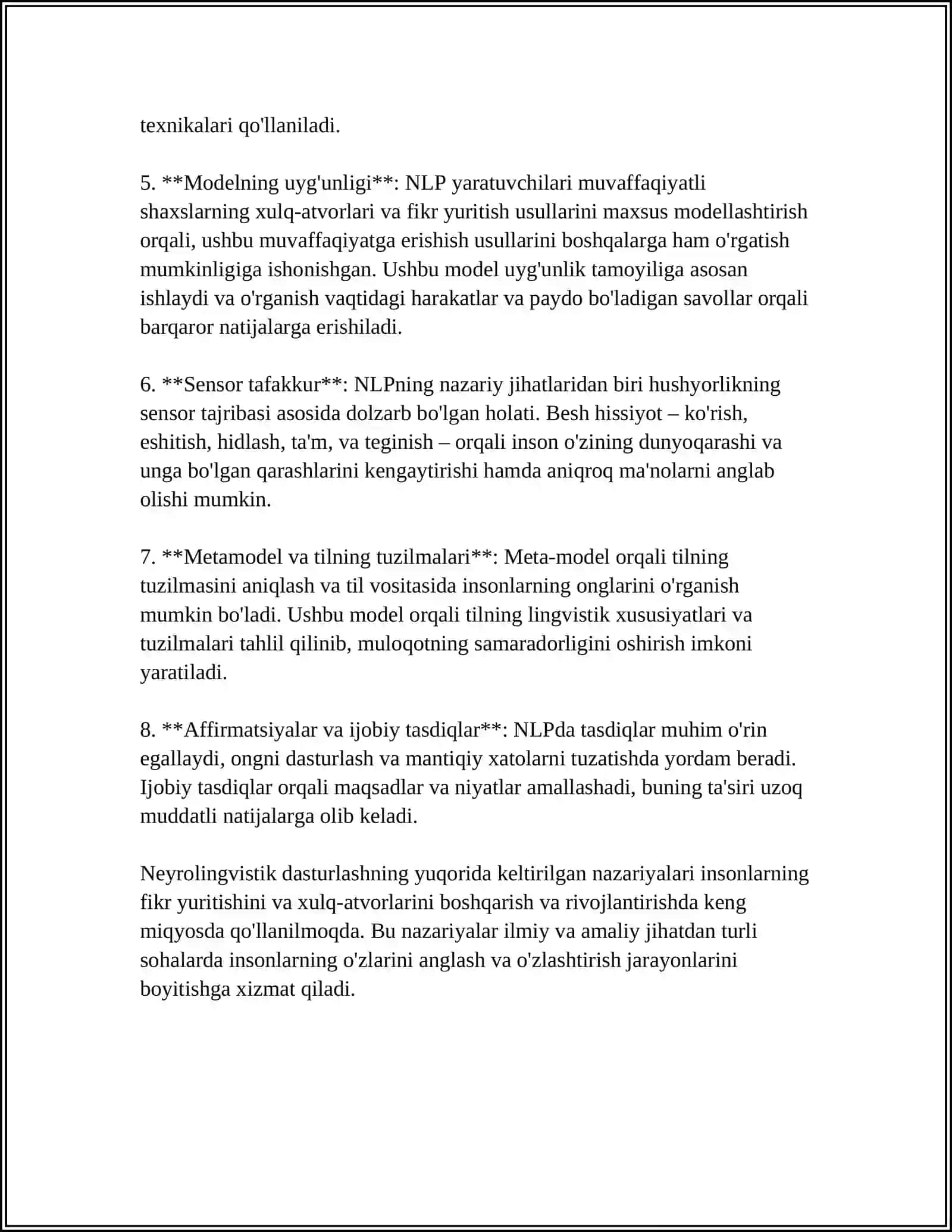 NEYROLINGVISTIK DASTURLASH TEXNOLOGIYASI 4