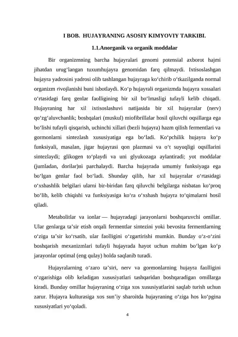 Hujayraning Kimyoviy Tarkibi 4