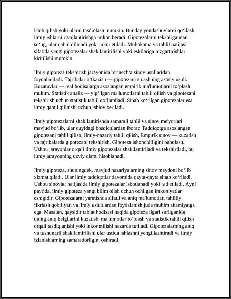 GIPOTEZALARNI TEKSHIRISH 4