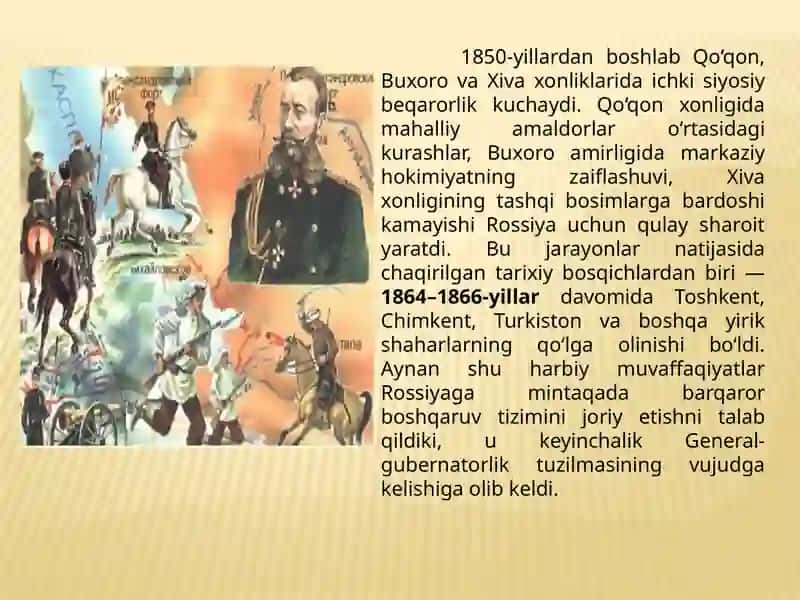 General-gubernatorlikning tashkil topishi, chegalar va ma’muriy hududiy bo’linishi 4