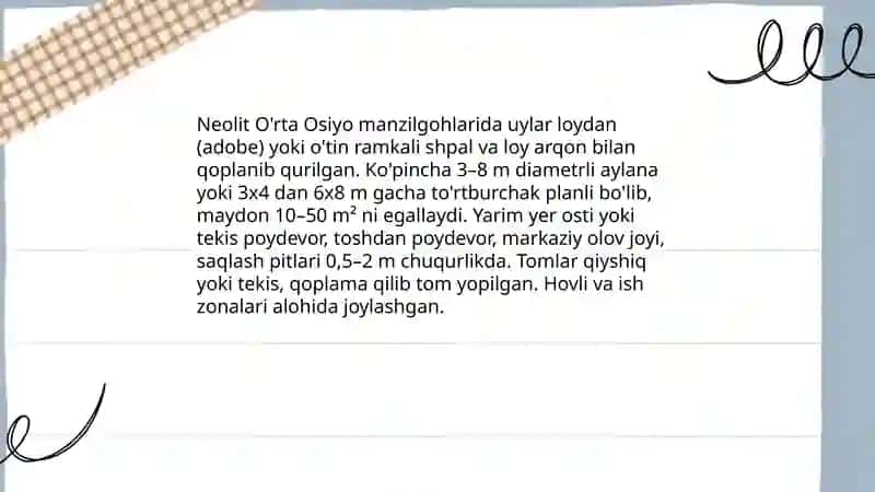O'rta Osiyodagi neolit davri ibtidoiy manzilgohlar 4