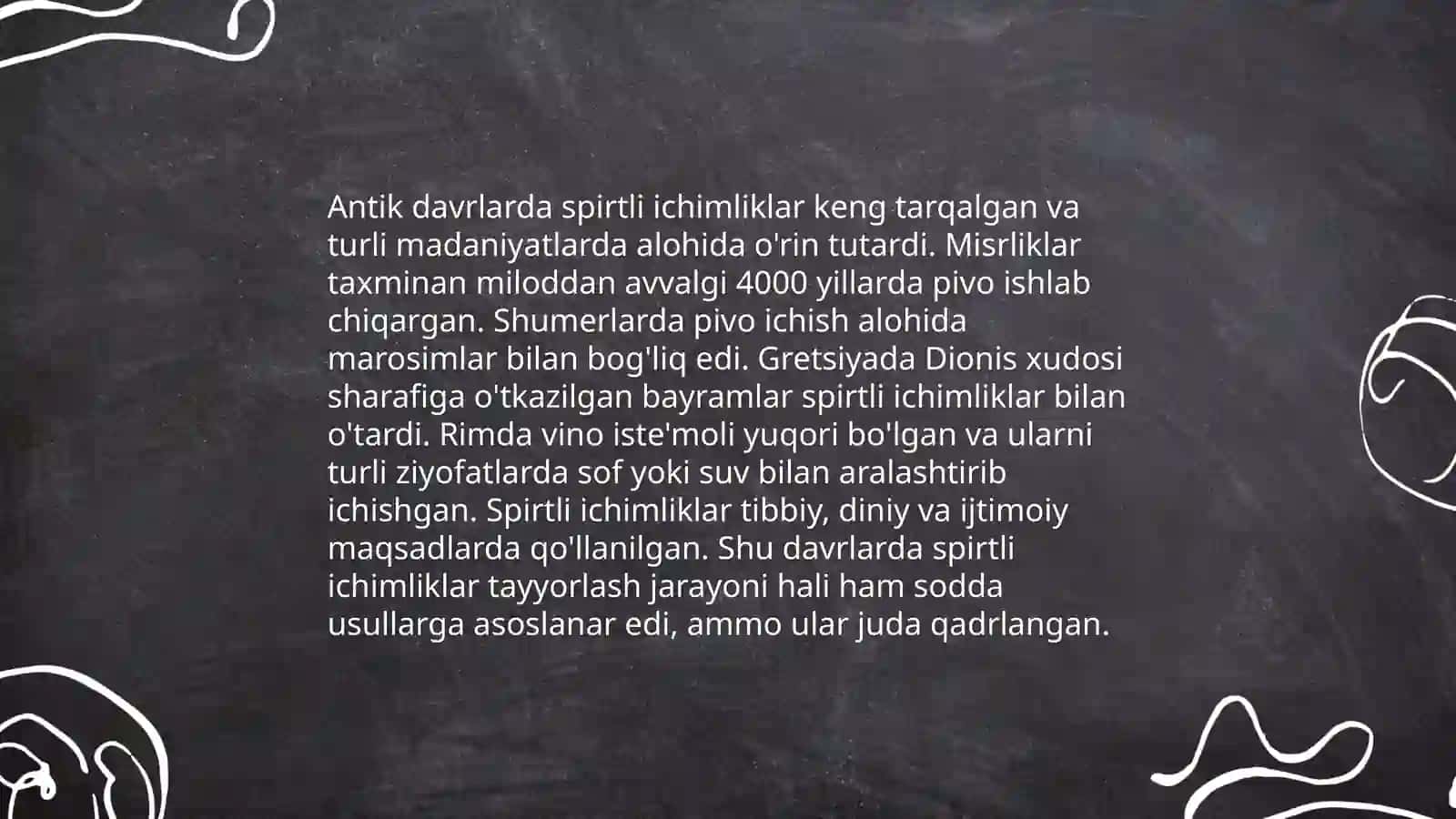 Spirtli ichimliklar tarixi va uning insonga zarari 4