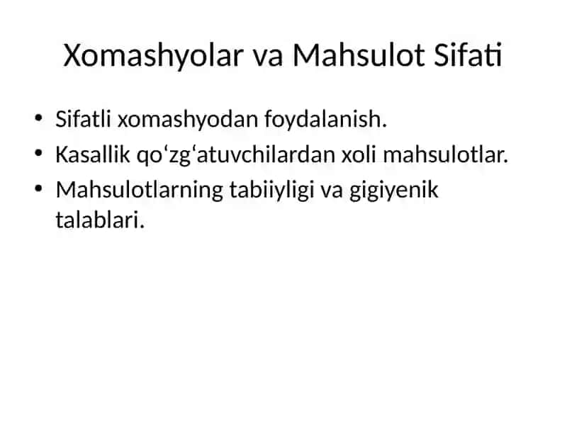 Oziq-ovqat mahsulotlari gigiyenasi va uning ahamiyati 4