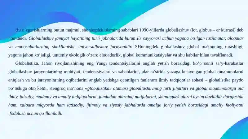 Globallashuv – yangi falsafiy mavzu sifatida 4