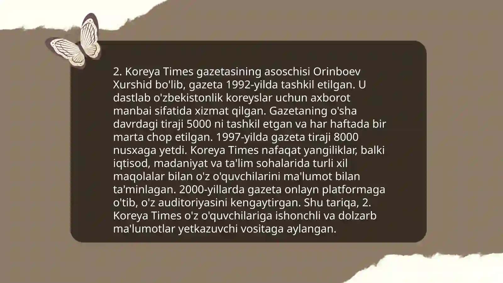 Koreya Times gazetasining tarixi 4