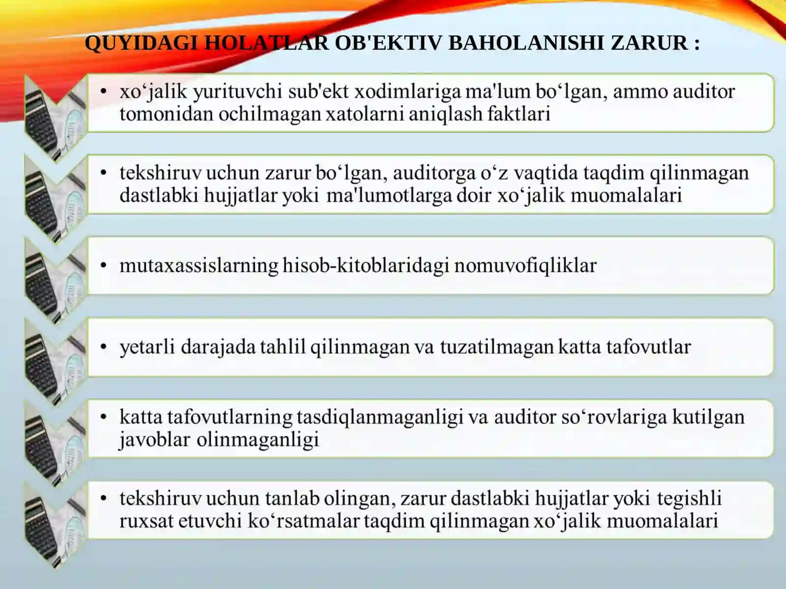 AUDITORLIK TEKSHIRUVINING YAKUNIY BOSQICHI 4