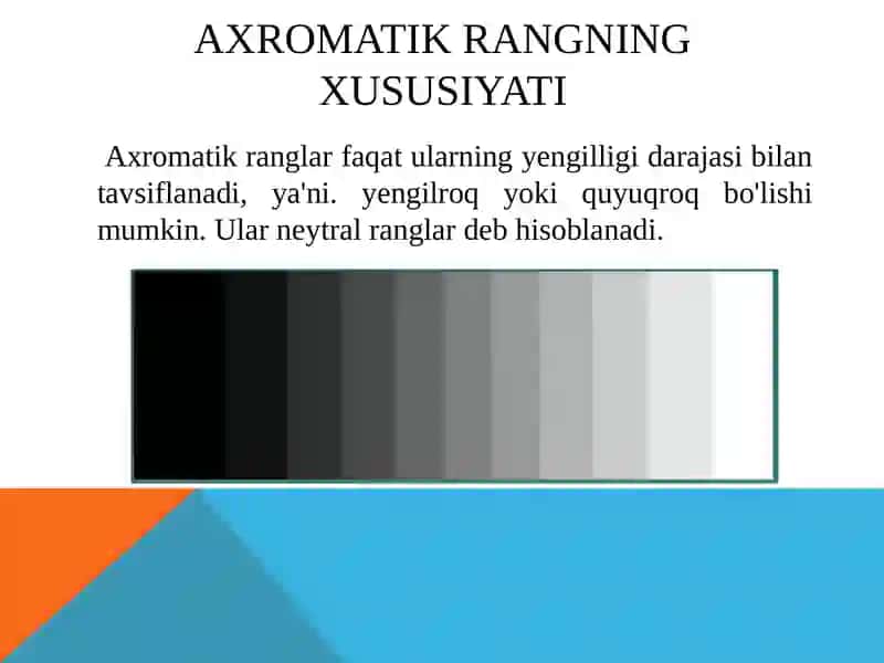 Rang. Rangfanining asoslari 4