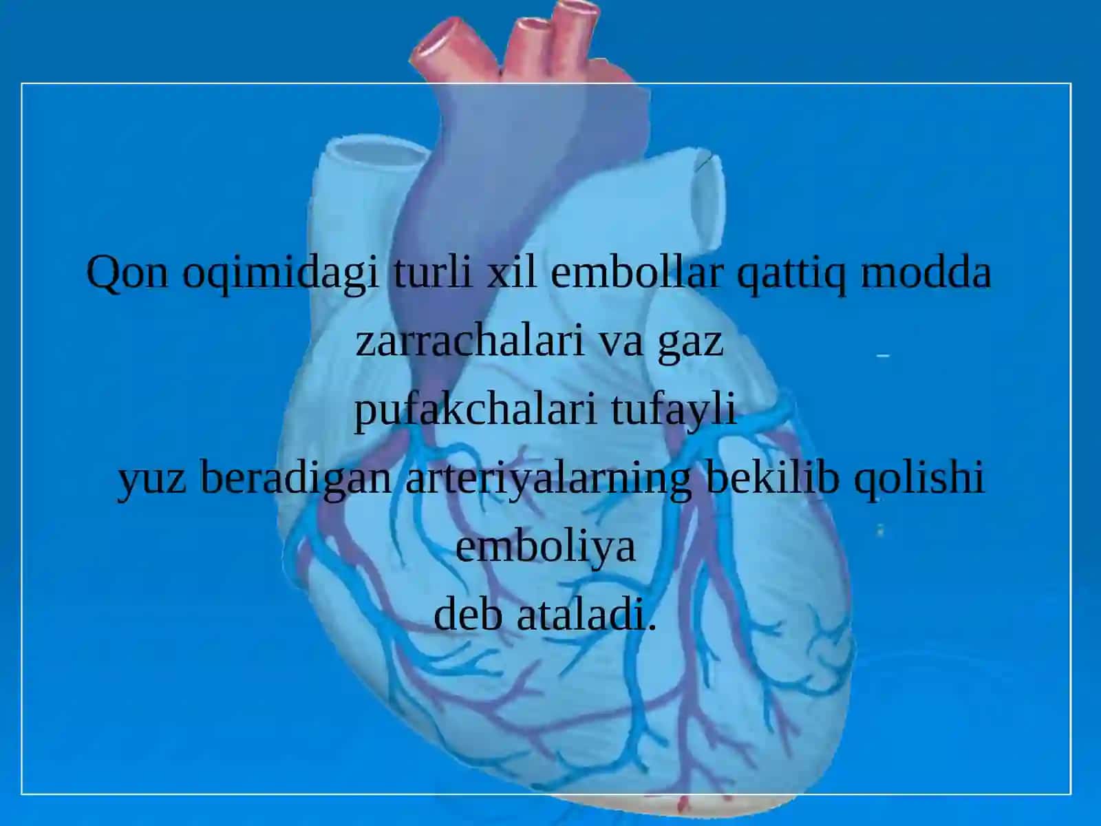 O‘tkir arterial tromboz va emboliyalar 4