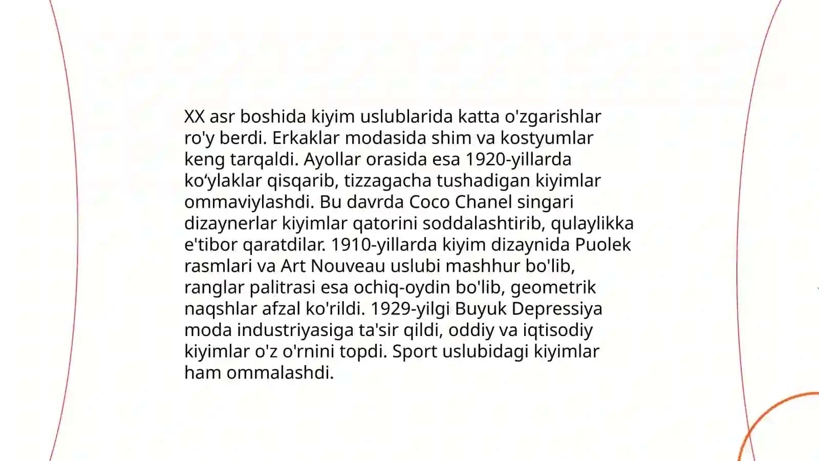 Estet liboslar tarixi 4