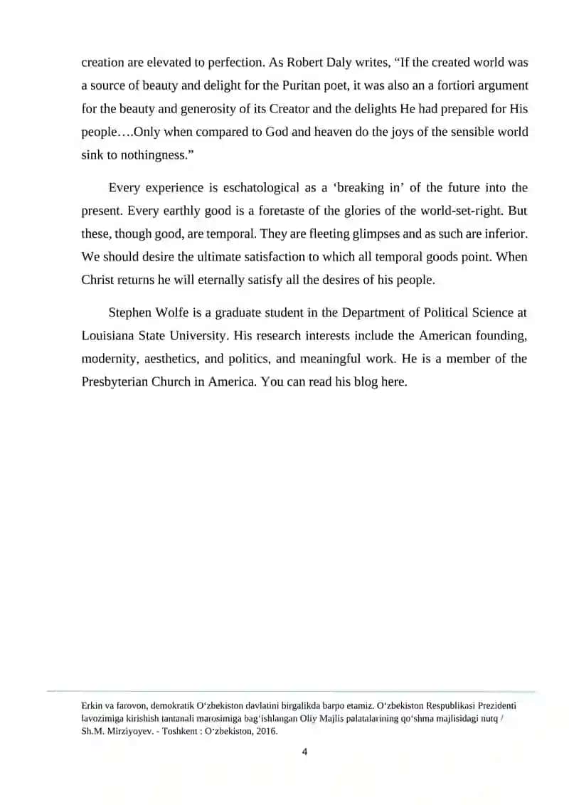 American Puritanism and Literature 4