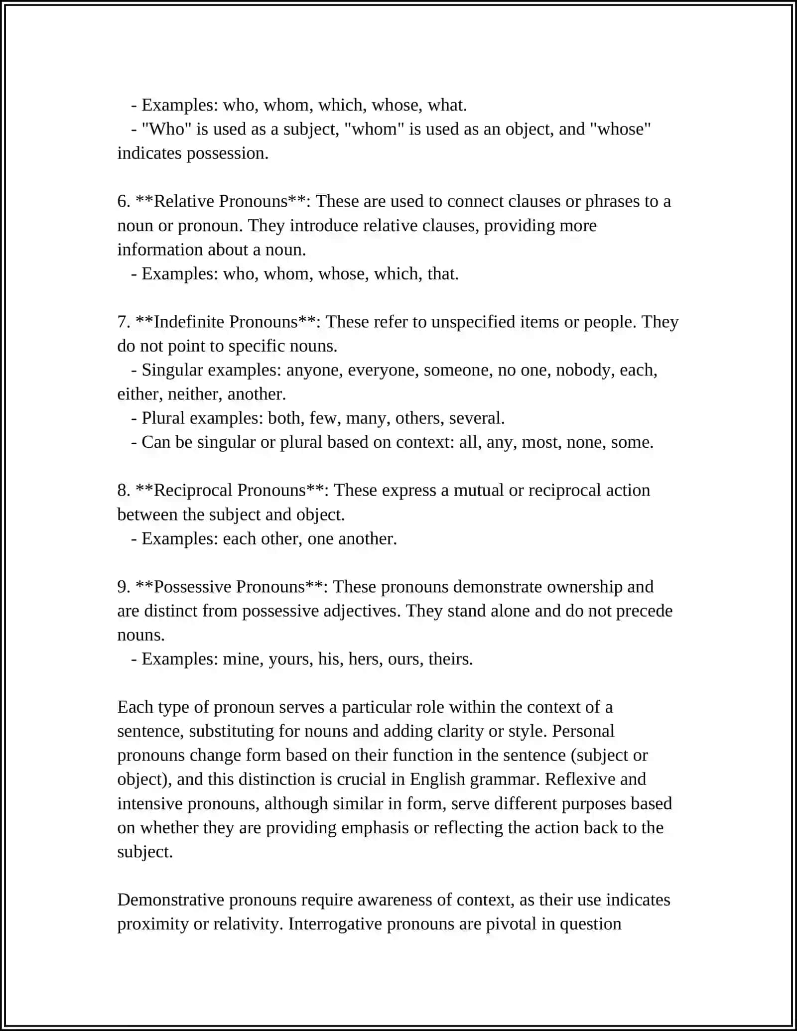 PRONOUNS 4