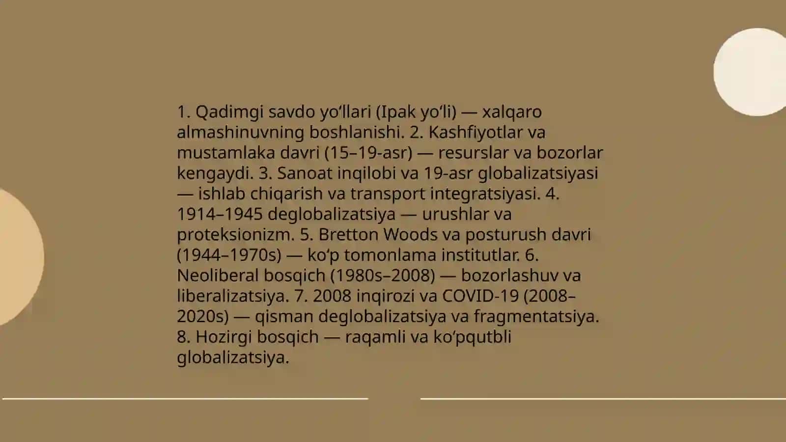 Jahon iqtisodiyotining globallashuvi konsepsiyalari 4