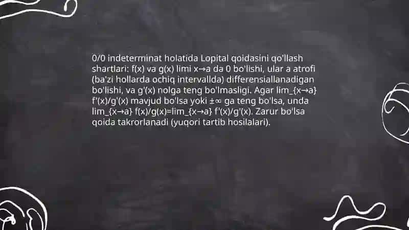 Lopital qoidasi 4