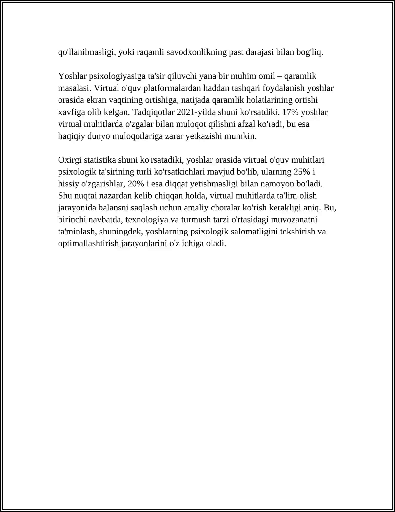 VERTUAL OYINLARNING YOSHLAR ONGIGA TASIRI 4