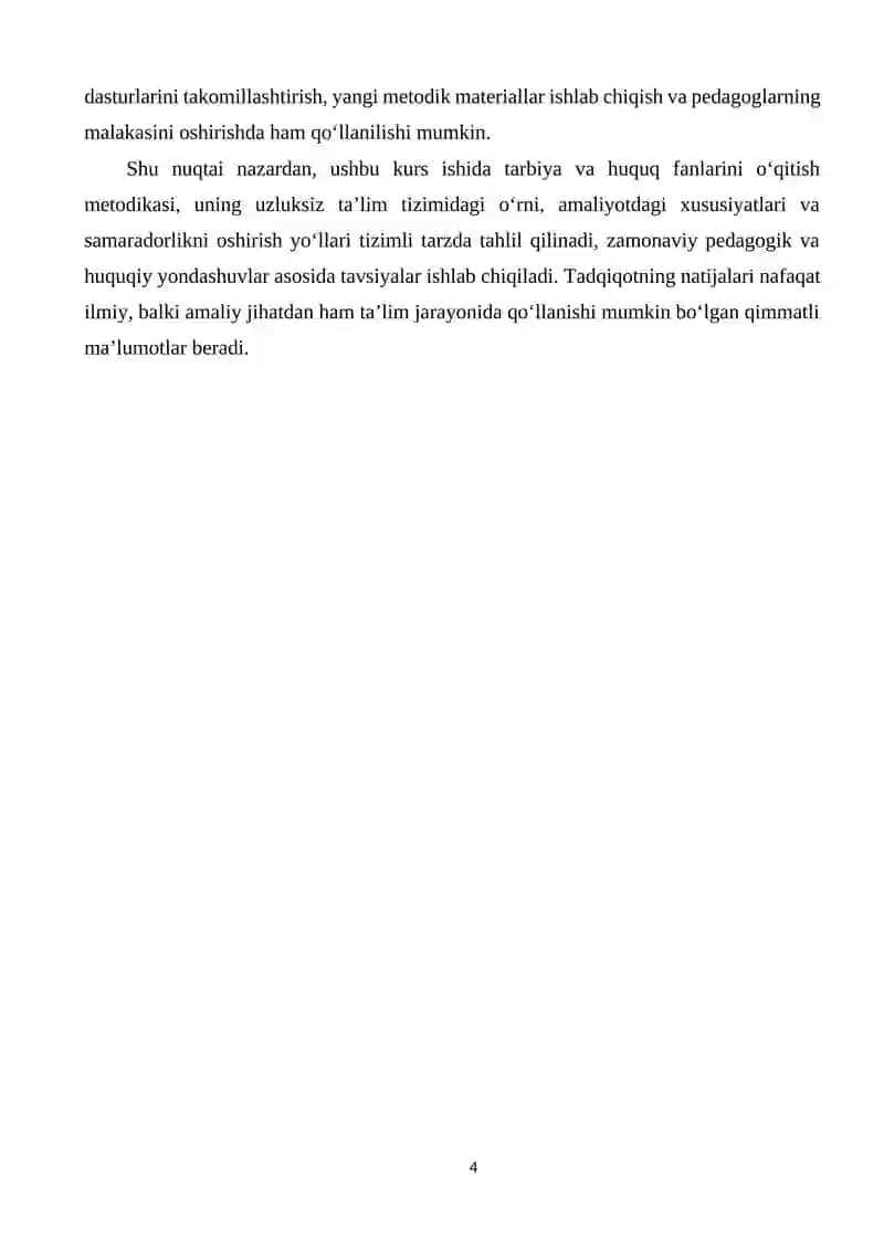 Tarbiya va Huquq Fanlarini O'qitish Metodikasi 4