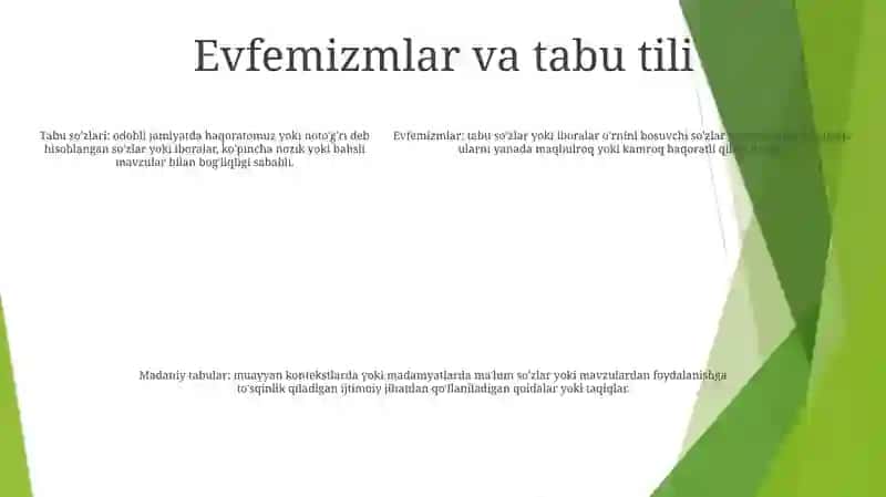 Tabu Va Evfemizmlar 4