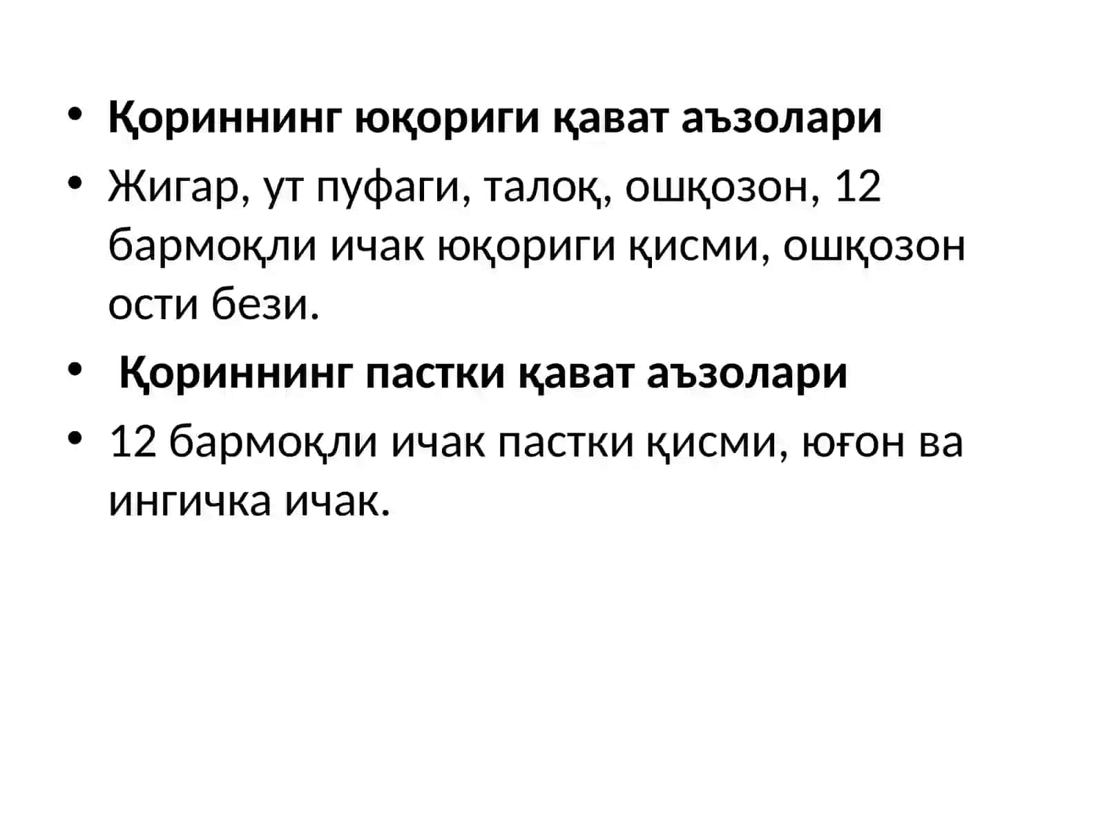 Корин бушлиғи клиник анатомияси 4