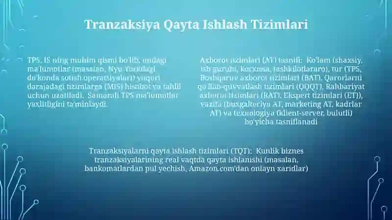 Axborot tizmlarining tasnifi 4