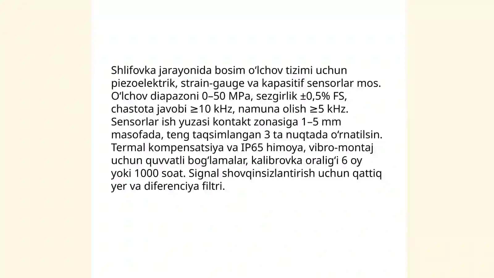 Bosim bo'yicha stabillovchi ABT ishlab chiqish 4