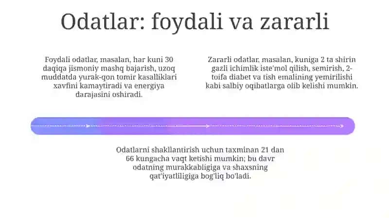 Shaxsning malaka va odatlari 4