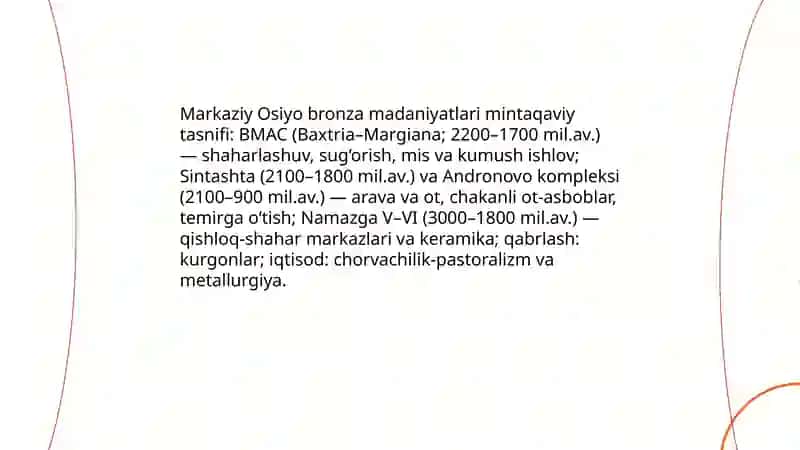 Bronza davrining umumiy tasnifi 4