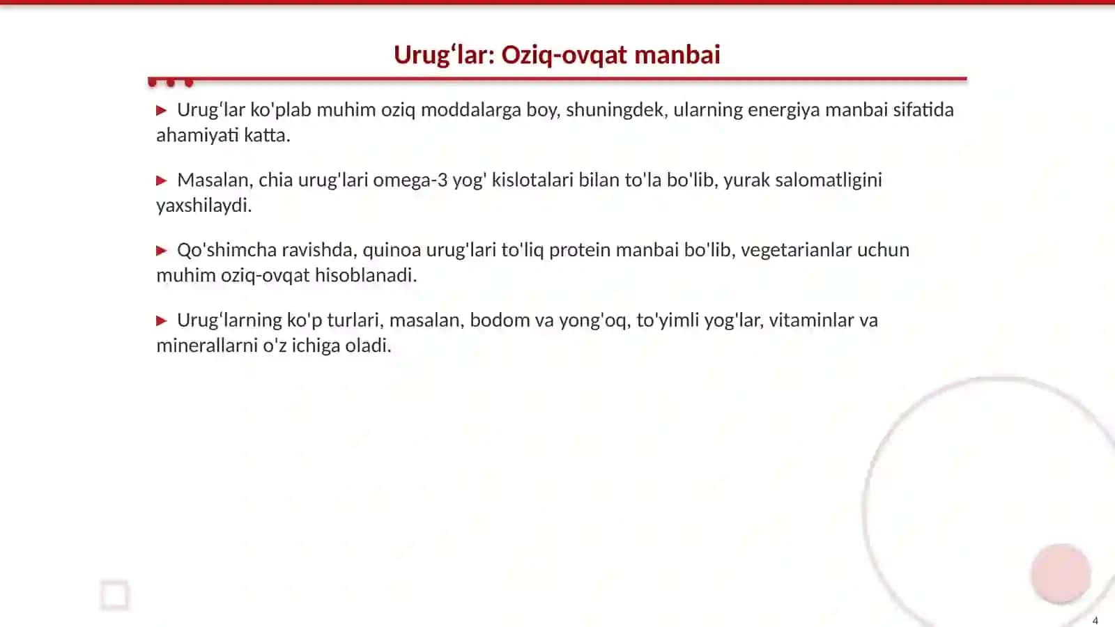 Urugʻ va Mevalarning Inson Hayotidagi Oʻrni 4