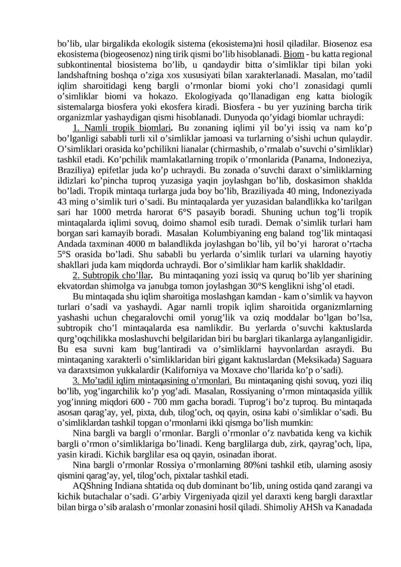 Ekologik tizimlar 4