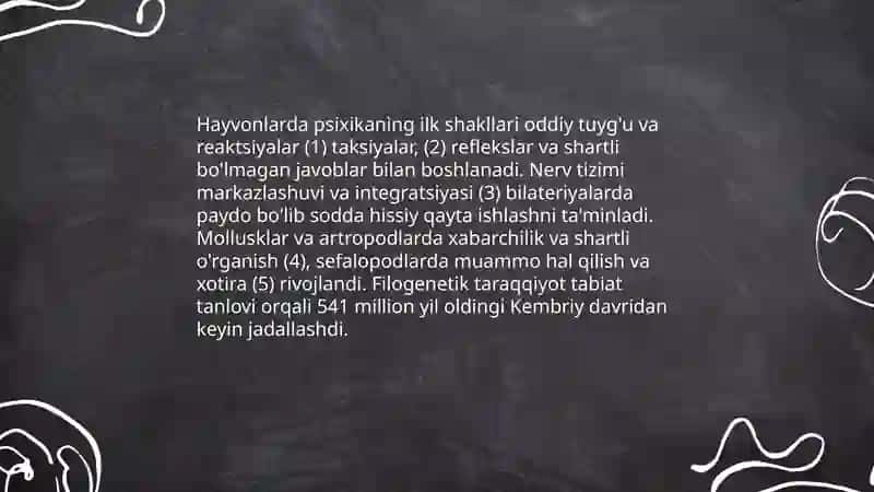 Psixkaning filogenetik taraqqiyoti 4