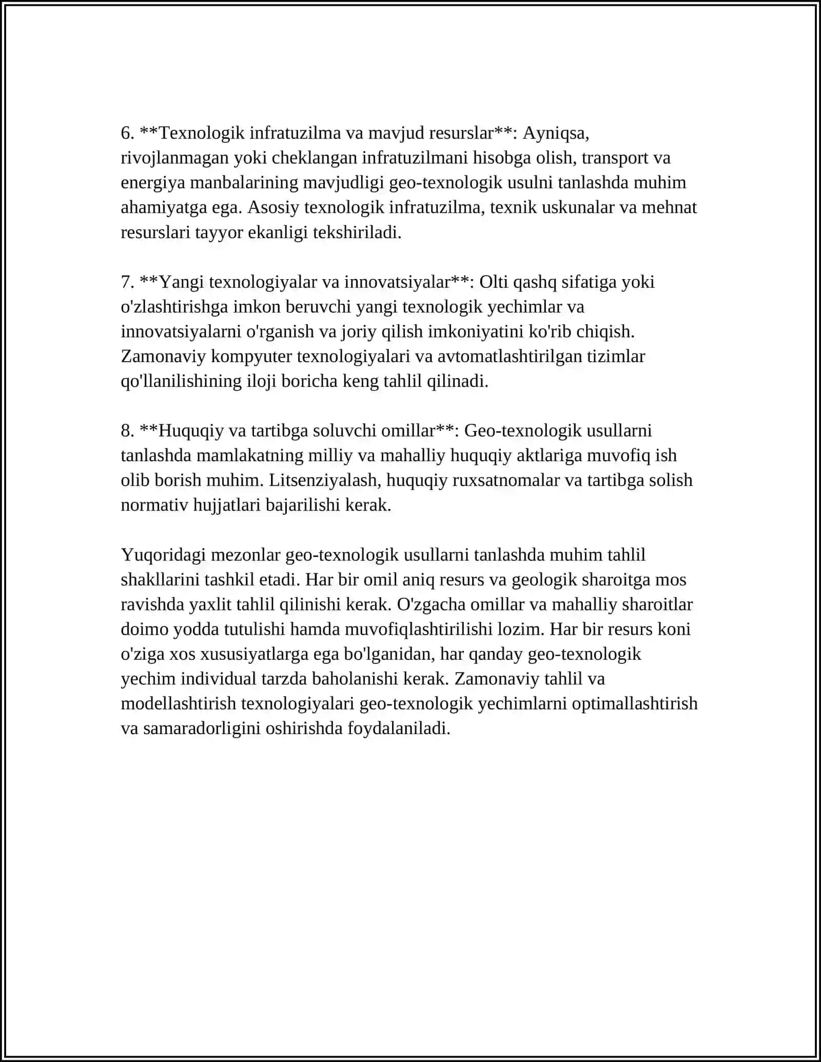 FOYDALI QAZILMA KONLARINI GIOTEXNOLOGIK USULDA QAZIB OLISHNI LOYIHALASHDA BOSHLANĞICH MA'LUMOTNI TAYYORLASH 4