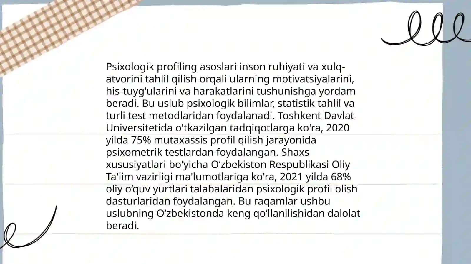 Profayling metodikasi 4