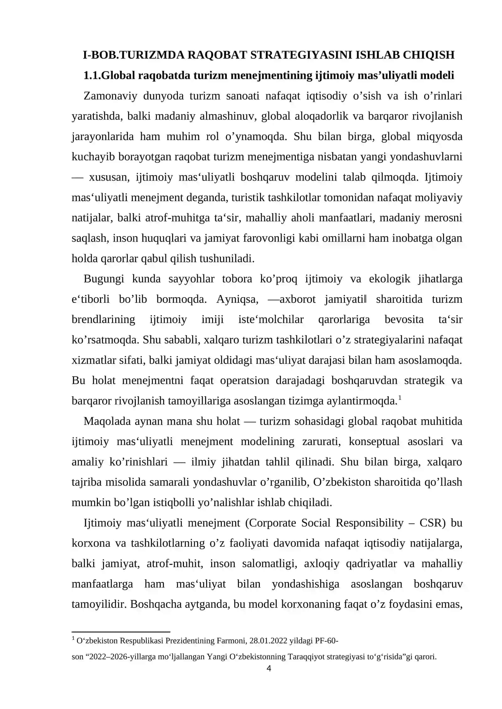 Turizmda raqobat strategiyasini ishlab chiqish 4