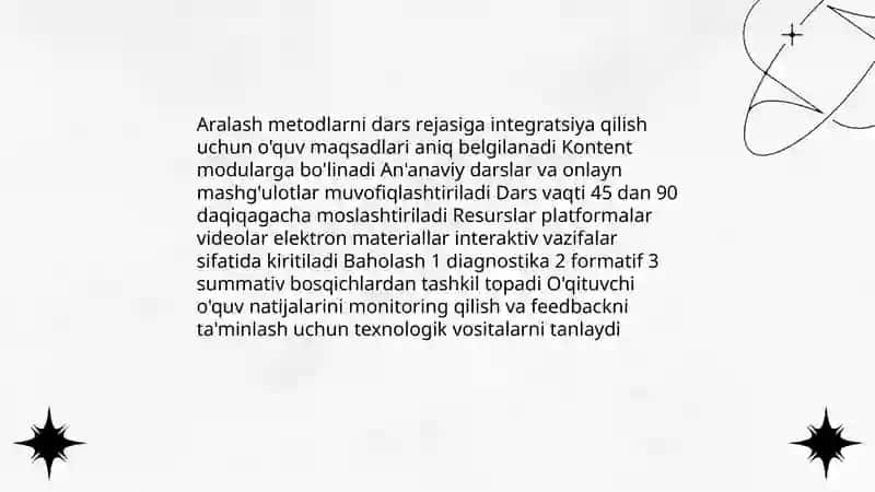 Texnalogik talimda aralash metodlar 4