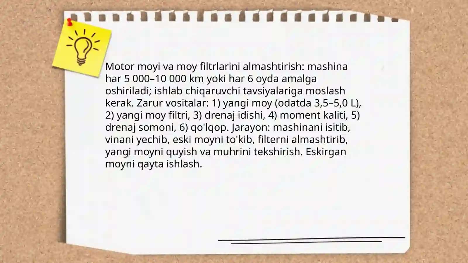 Машиналарга техник хизмат кўрсатиш 4