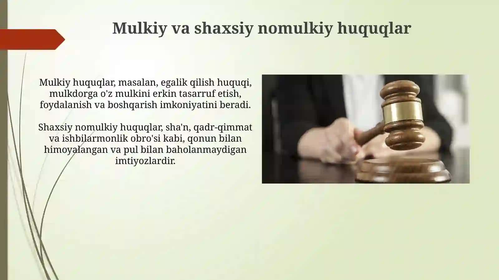 Fuqarolik huquqining obyektlari 4