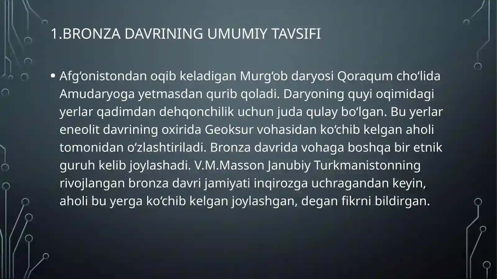 qadimgi marg’iyonaning bronza davri arxeologiyasi 4