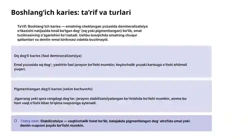 Kariyes bosqichlari 4