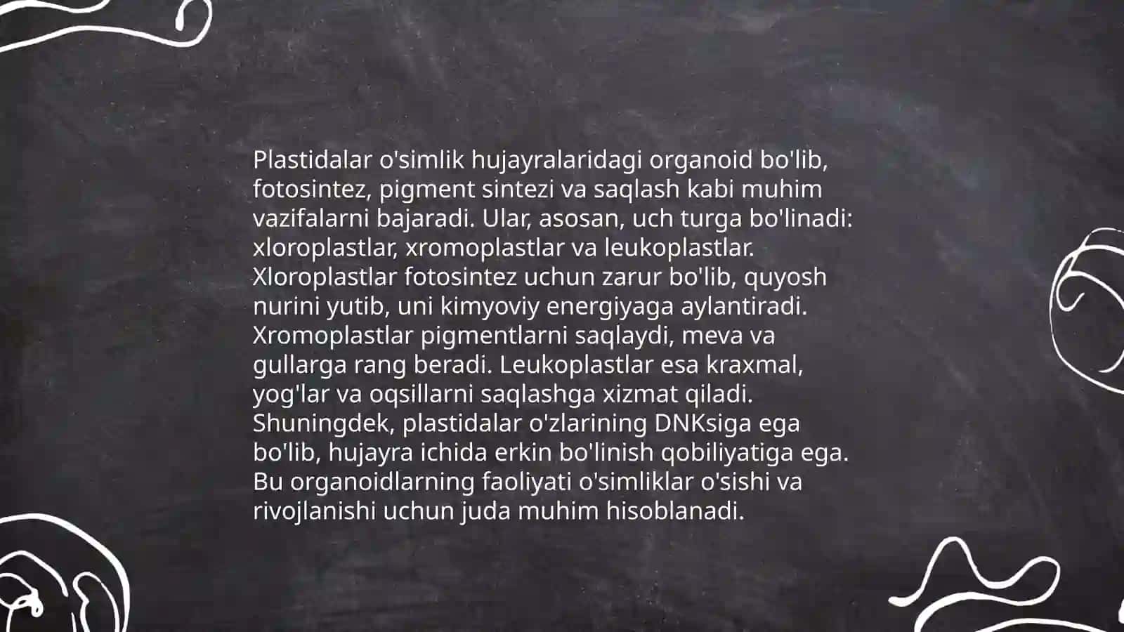 Plastidalarning tuzilishi 4