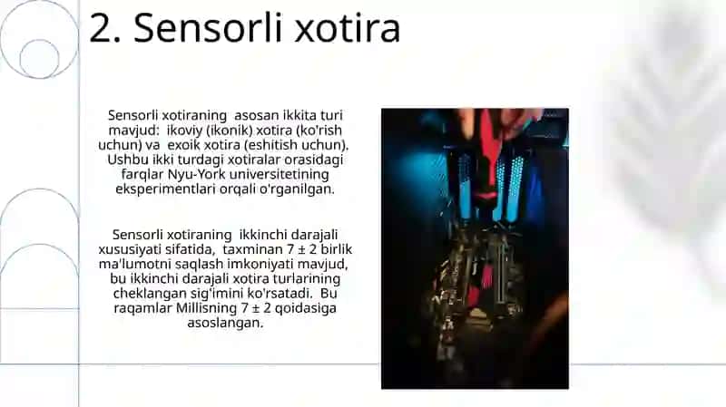 Xotira haqida umumiy tasavvurlar 4