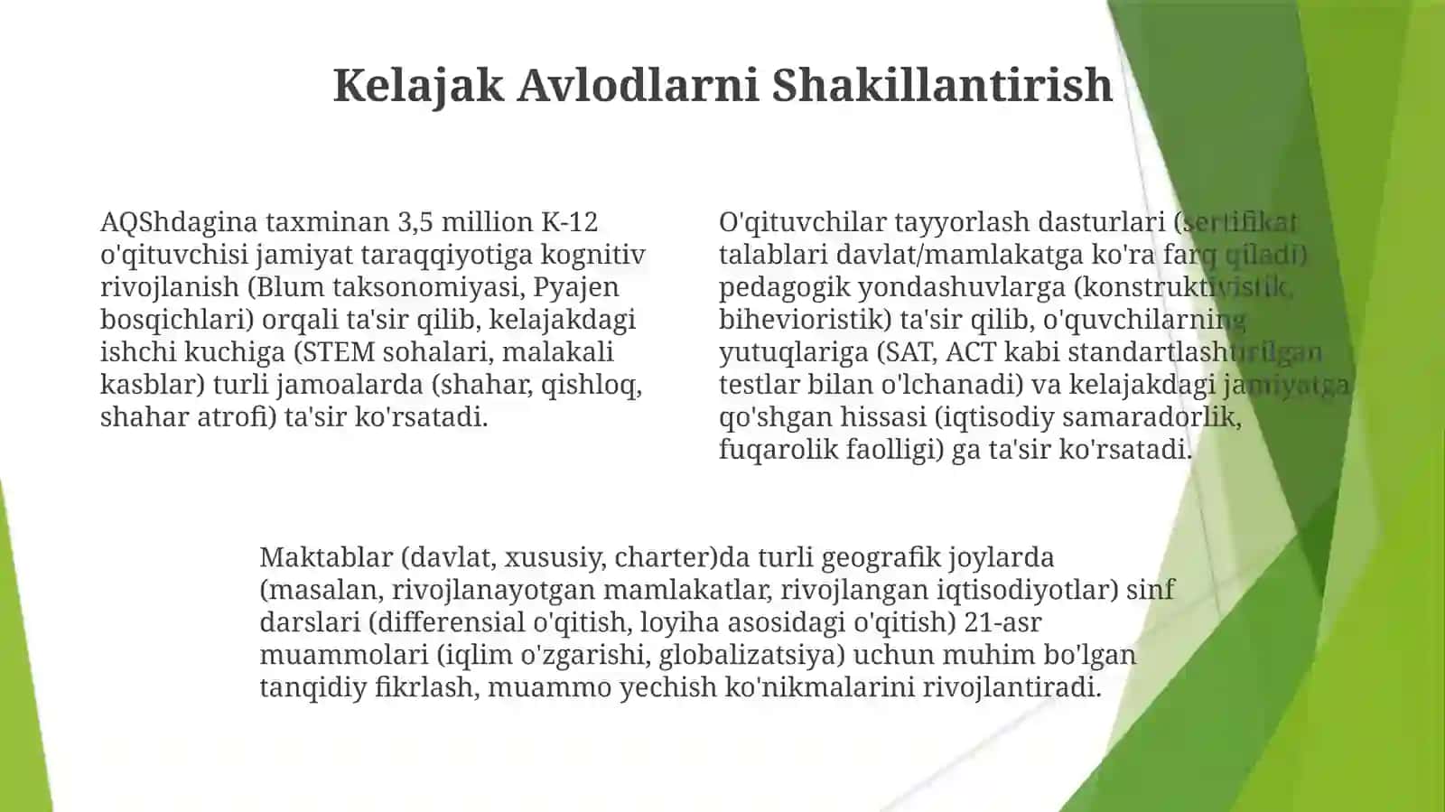 Oʻqituvchining jamiyatdagi oʻrni 4