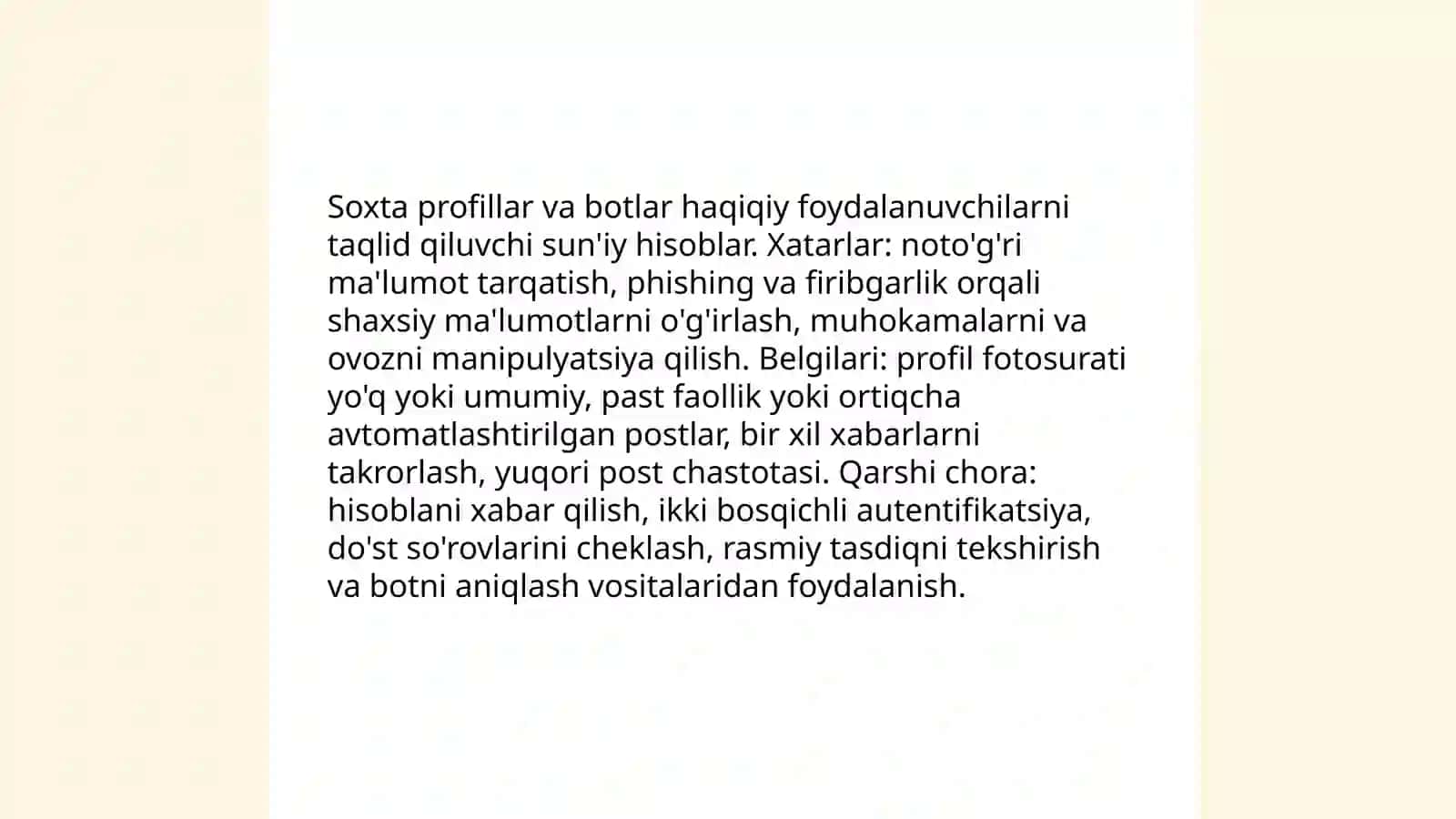 Ijtimoiy media taxdidlar va xavf xatarlar 4