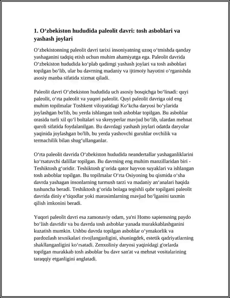 Oʻzbekiston tarixidan tuzgan referat 4