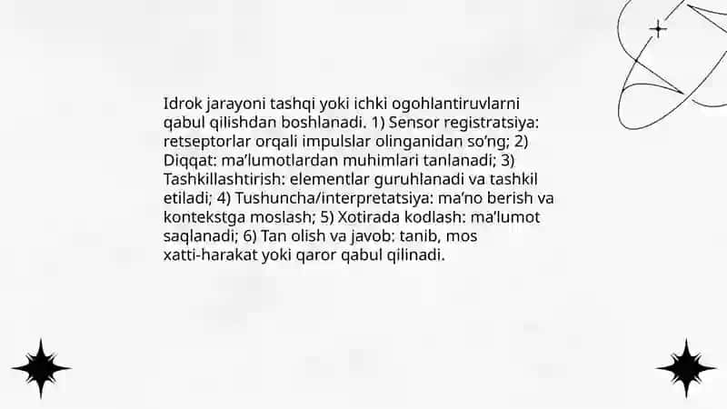 Idrok tushunchasi 4