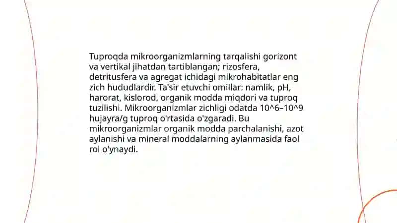 Mikroorganizmlarning tabiatda tarqalishi 4